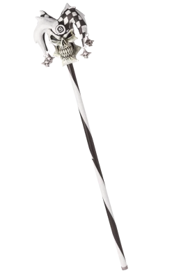 California Costumes White Jester Staff Accessory All Themes