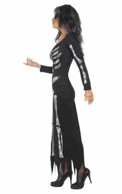 Smiffys All Themes Womens Skeleton Halloween Dress