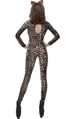 Smiffys Womens Leopard Bodysuit All Themes