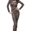 Smiffys Womens Leopard Bodysuit All Themes