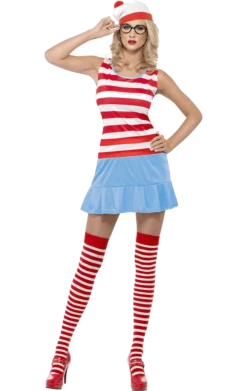 Smiffys All Themes Ladies Wheres Wally Cutie Costume