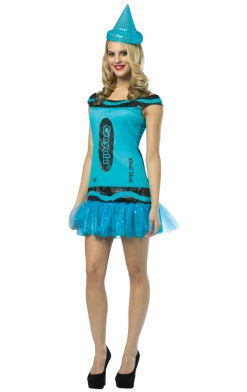 Rasta Imposta Adult Blue Glitter Crayola Costume All Themes