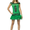 Rasta Imposta All Themes Adult Green Glitter Crayola Costume