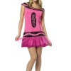 Rasta Imposta Adult Pink Glitter Crayola Costume