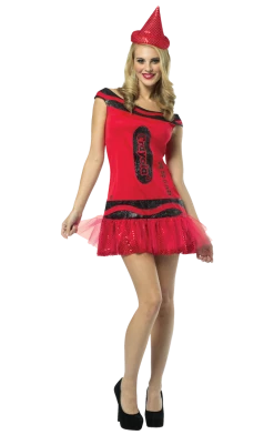 Rasta Imposta Adult Red Glitter Crayola Costume All Themes