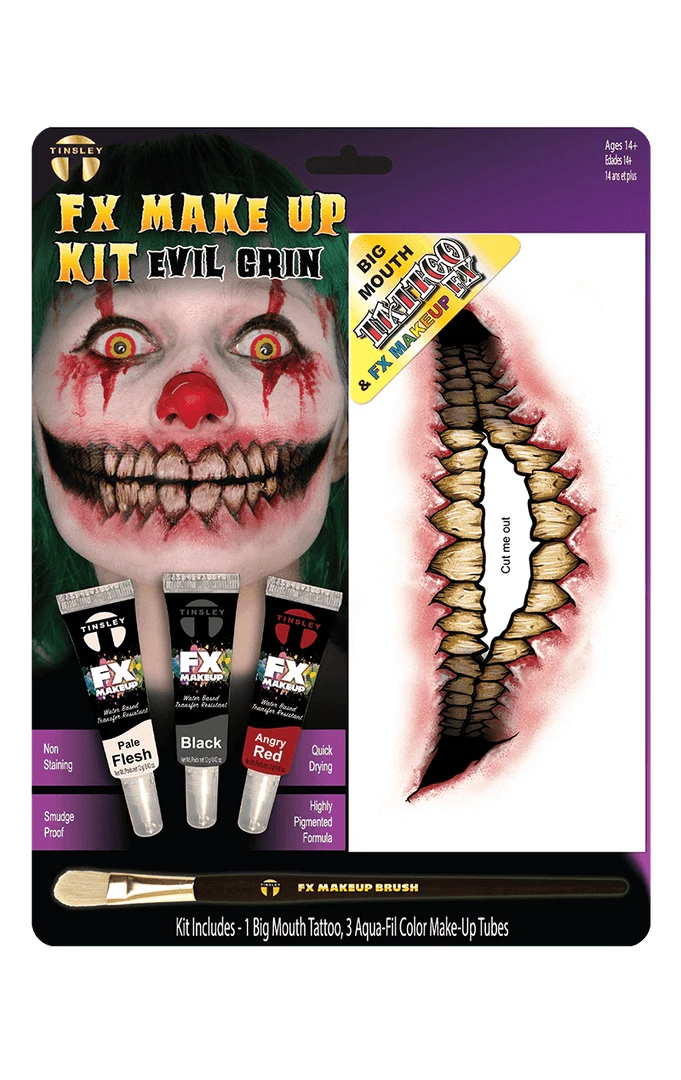Tinsley Transfers Evil Grin FX Makeup Kit 3 Tinsley Transfers Evil Grin FX Makeup Kit
