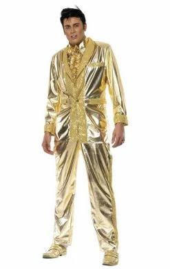 Smiffys Elvis Costume (Gold) All Themes