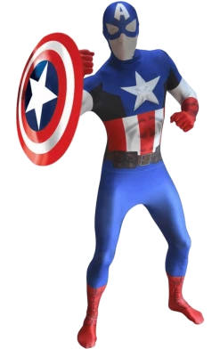 Body Republic All Themes Deluxe Captain America Zappar Morphsuit