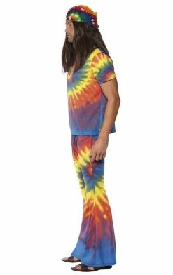 Smiffys All Themes Mens 60s Tie Dye Hippie Costume