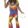 Smiffys All Themes Mens 60s Tie Dye Hippie Costume