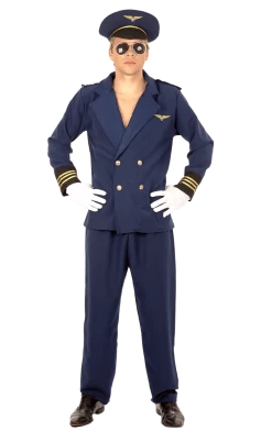 RG Costumes & Accessories Mens Costumes Navy Flight Captain Costume