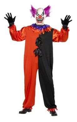 Smiffys All Themes Adult Sinister Bo Bo The Clown Costume