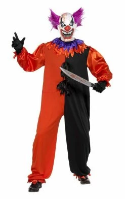 Smiffys All Themes Adult Sinister Bo Bo The Clown Costume