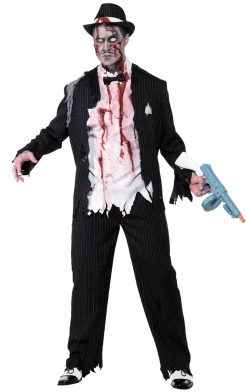 Smiffys All Themes Adult Zombie Gangster Costume
