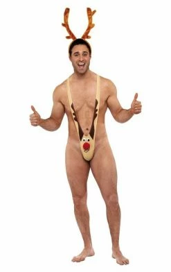 Smiffys Mens Rudolph Mankini Costume