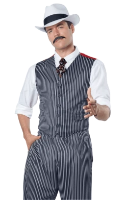 California Costumes Mens 1920s Pinstripe Mobster Costume