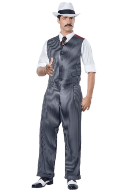 California Costumes Mens 1920s Pinstripe Mobster Costume