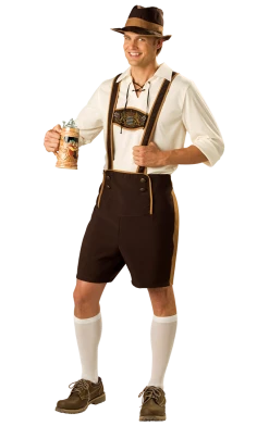 InCharacter Costumes Adult Mens Authentic Lederhosen Costume All Themes