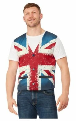 Generic Mens Costumes Mens Union Jack Waistcoat