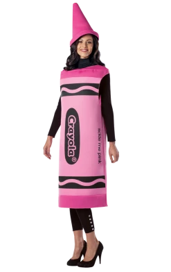 Rasta Imposta Adult Tickle Me Pink Crayola Costume All Themes