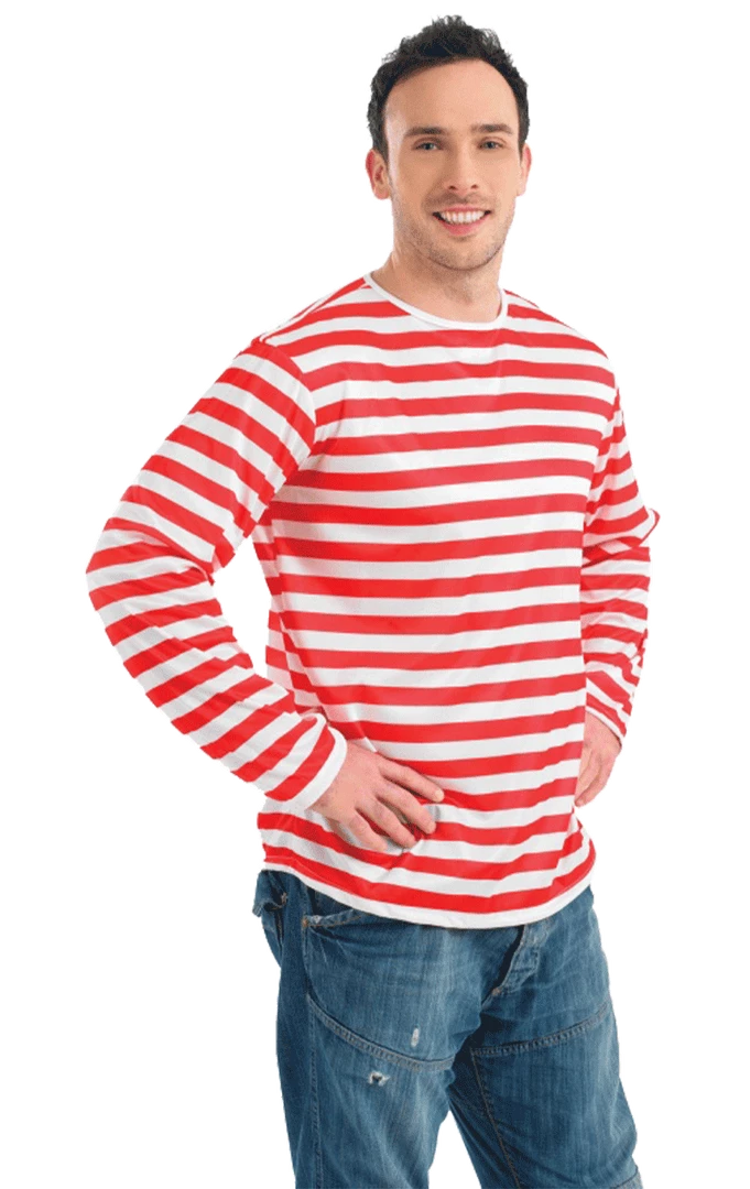 Generic Adult Red And White Striped Jumper All Themes 3 Generic Adult Red And White Striped Jumper All Themes