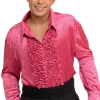 Rubies All Themes Pink Velour 70s Shirt