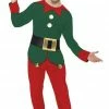Smiffys Mens Happy Christmas Elf Costume All Themes