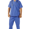 Underwraps All Themes Adult Blue Hospital Scrubs Costume