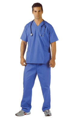 Underwraps All Themes Adult Blue Hospital Scrubs Costume