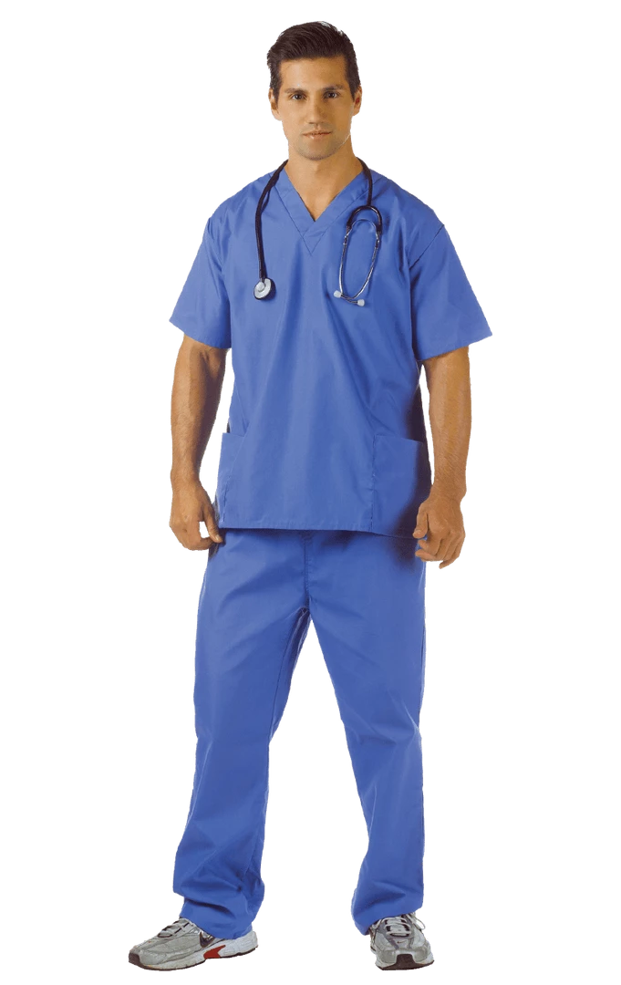 Underwraps All Themes Adult Blue Hospital Scrubs Costume 3 Underwraps All Themes Adult Blue Hospital Scrubs Costume