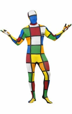 Smiffys All Themes Rubiks Cube Second Skin Costume