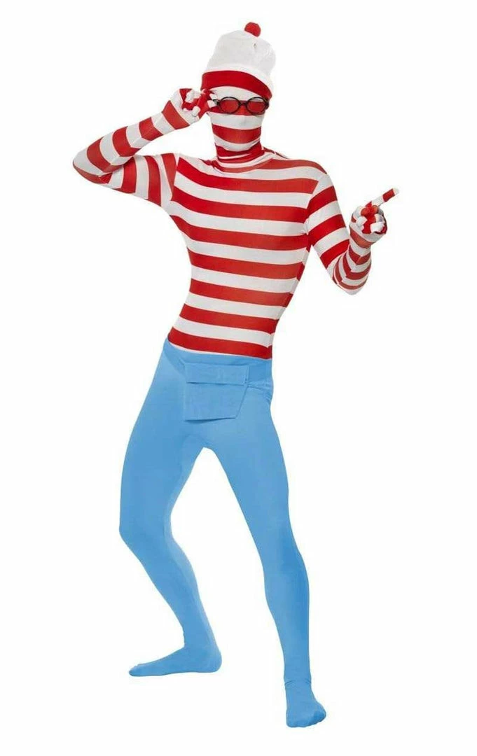 Smiffys Wheres Wally Second Skin Costume All Themes 3 Smiffys Wheres Wally Second Skin Costume All Themes