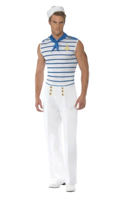 Smiffys Fever Mens French Sailor Costume