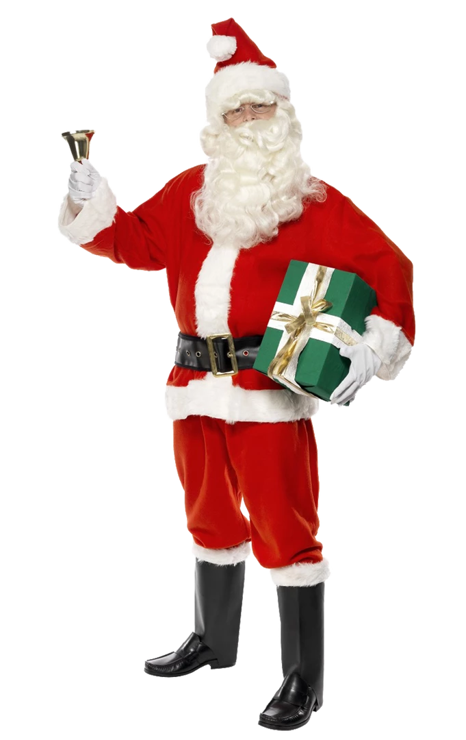 Smiffys Mens Deluxe Jolly Santa Costume 3 Smiffys Mens Deluxe Jolly Santa Costume