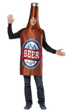 Rasta Imposta All Themes Brown Beer Bottle Costume