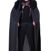 Bristol Novelty Black Fur Collared Cape Accessory