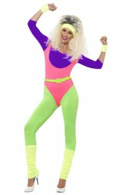Smiffys All Themes Womens 80s Work Out Costume