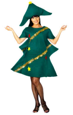 Smiffys All Themes Womens Christmas Tree Dress Costume