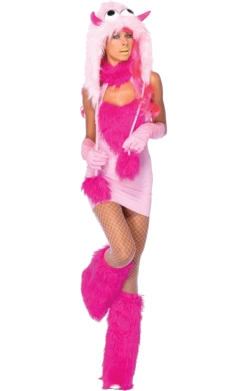 Leg Avenue All Themes Pink Fluff Monster Costume