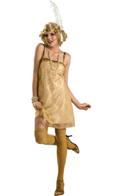 Rubies All Themes Golden Gatsby Girl Costume