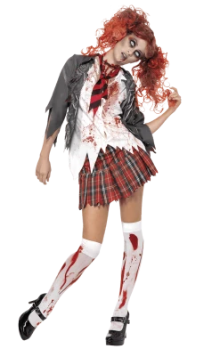 Smiffys All Themes Womens Zombie High School Girl Costume