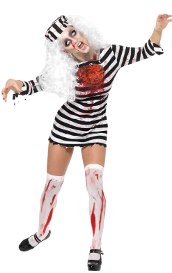 Smiffys Lady Zombie Convict Costume All Themes