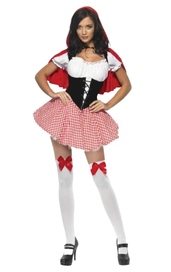 Smiffys Ladies Fever Red Riding Hood Outfit All Themes