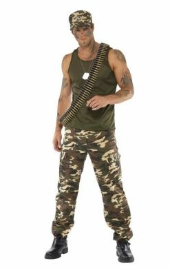 Smiffys All Themes Adult Khaki Camo Costume