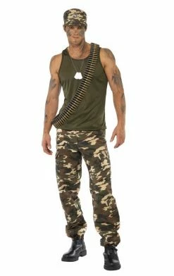 Smiffys All Themes Adult Khaki Camo Costume