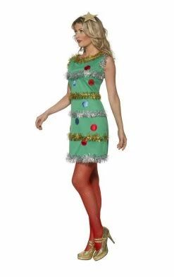 Smiffys All Themes Womens Tinsel Christmas Tree Costume