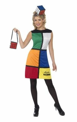 Smiffys Womens Rubiks Cube Costume All Themes