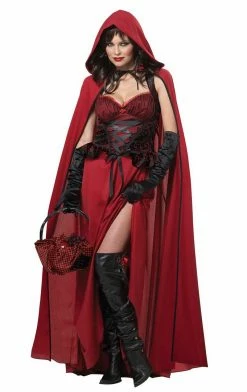 California Costumes Adult Dark Red Riding Hood Costume