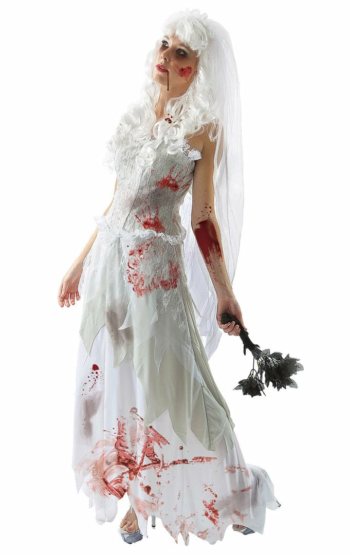 Generic Womens Deadly Bride Halloween Costume 3 Generic Womens Deadly Bride Halloween Costume