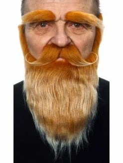 Generic All Themes Adult Auburn Beard And Moustache Set